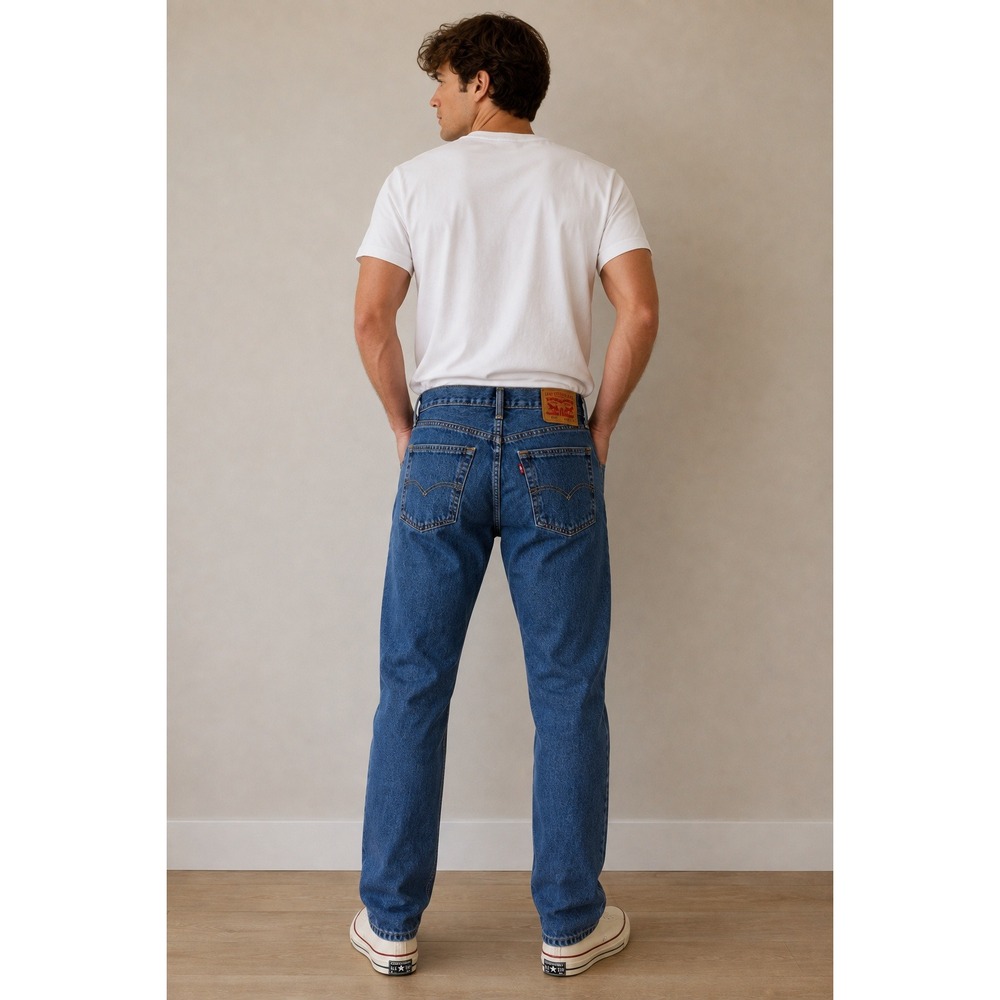Levi's 505 Regular Fit Jeans Mens 34x32 Blue Medium Wash Straight Leg Denim
